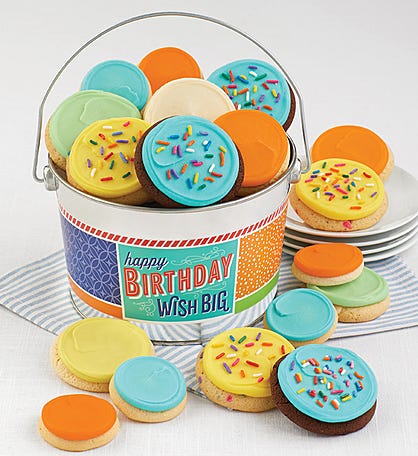 Happy Birthday Wish Big Cookie Pail